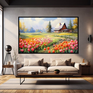 Tulip Farm Painting